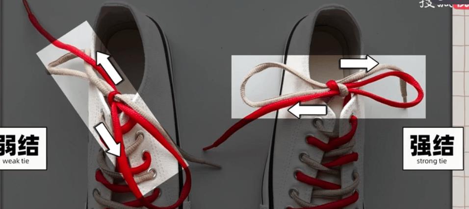 鞋带总散架因为你打结手法一直是错的？