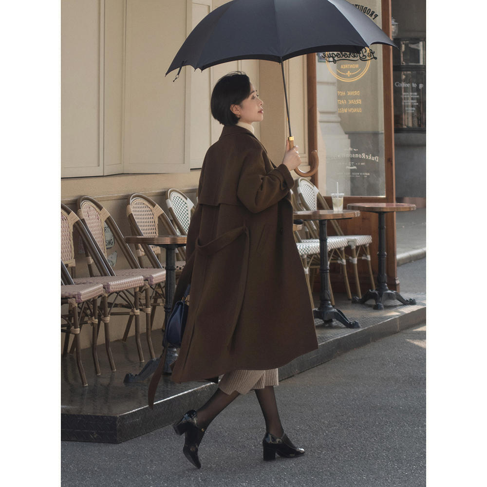 谁说小个子穿不了长大衣,150小个子怎么穿长大衣