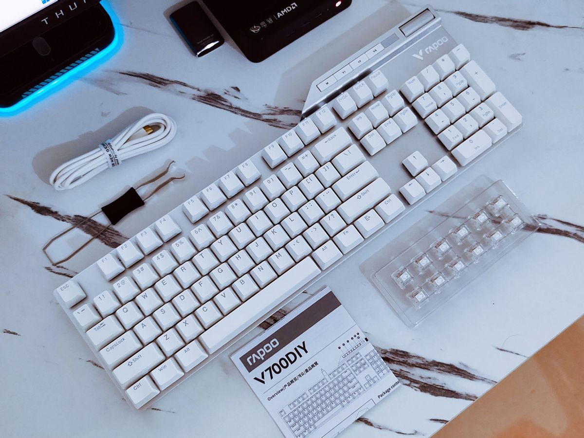雷柏v700s合金版混光机械键盘,客制化雷柏