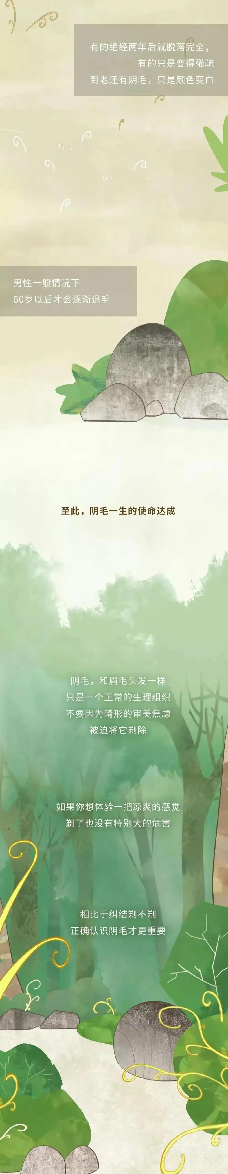 漫画分享：人类阴毛从出生到脱落的全过程