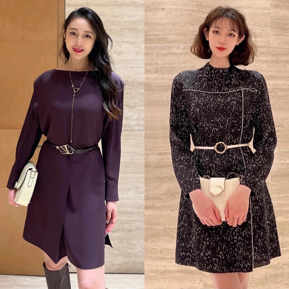 小香风连衣裙裙子可以配小白鞋吗,连衣裙下边穿牛仔裤