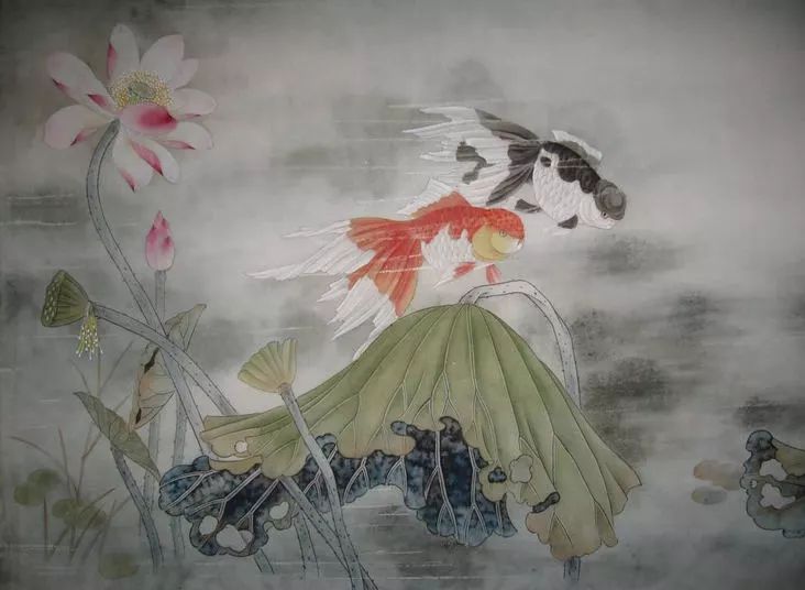 工笔画金鱼图片欣赏,金鱼工笔画精品欣赏