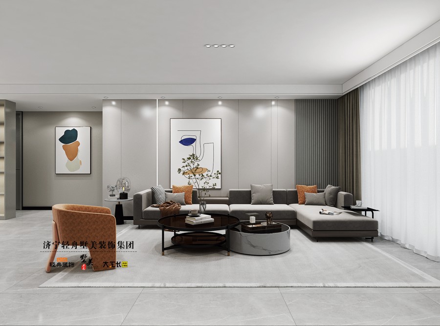 济宁睿湖美景157㎡东户现代简约装修设计方案