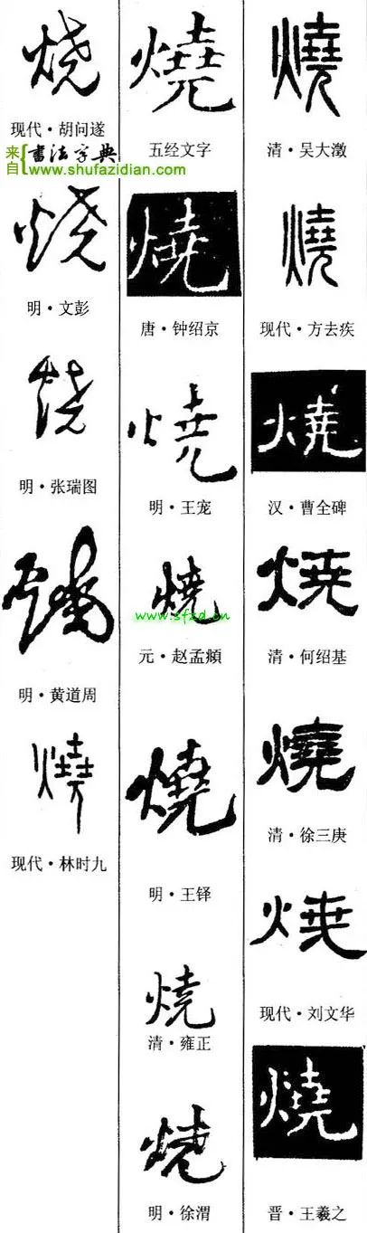 【每日一字】​​烧（3231）2023.07.07