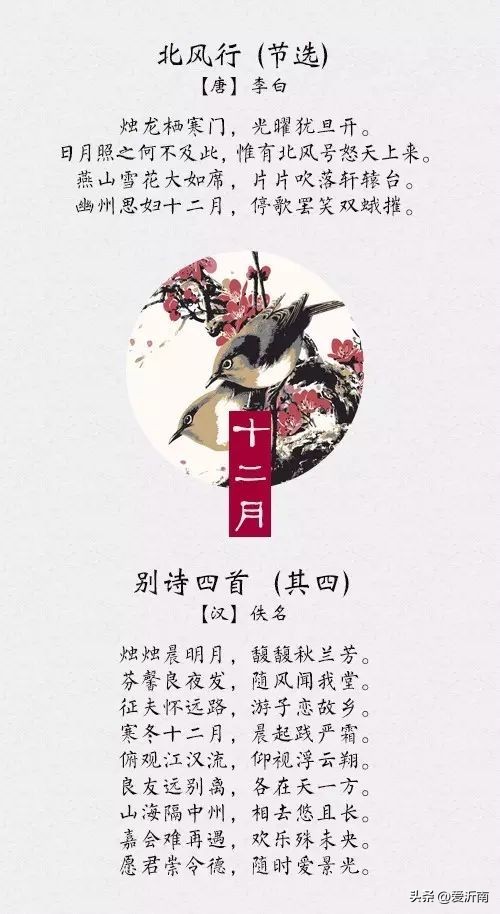 描写月份的诗词,关于一月份的诗词