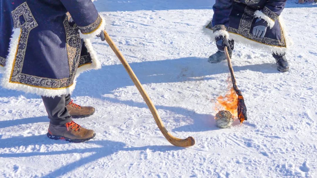 达斡尔打冰火球,呼伦贝尔达斡尔冰钓节