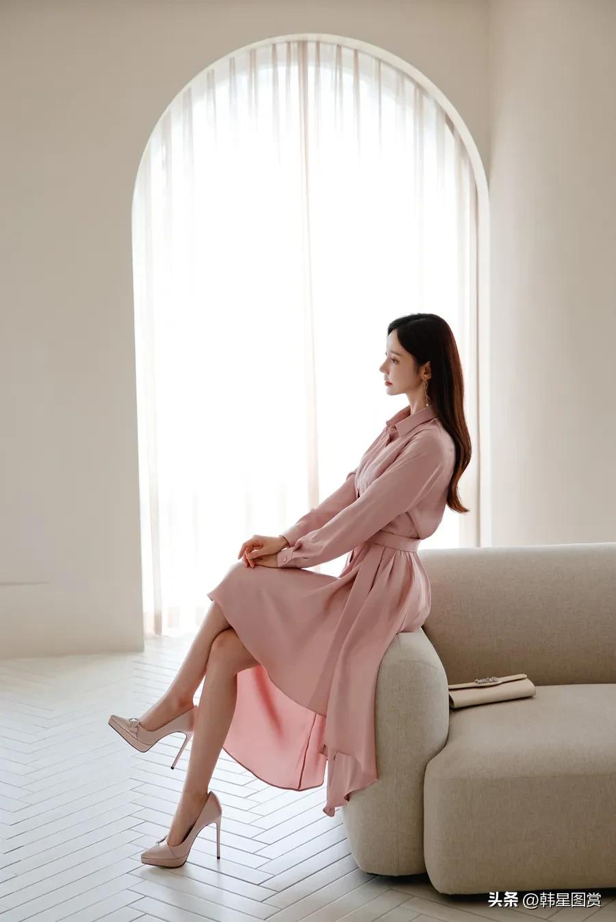 RO姜红糖罐赤色玫瑰长款雪纺裙（35）