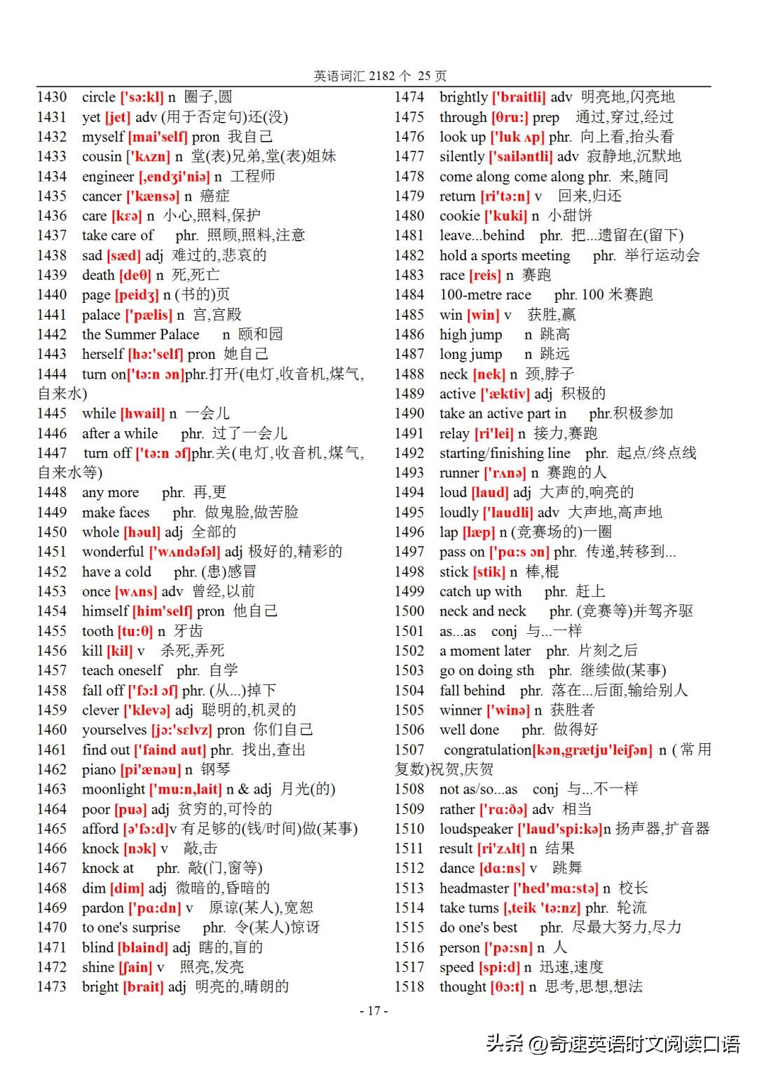 初中英语词汇2182个哪里可以听,初中英语983个核心单词带音标