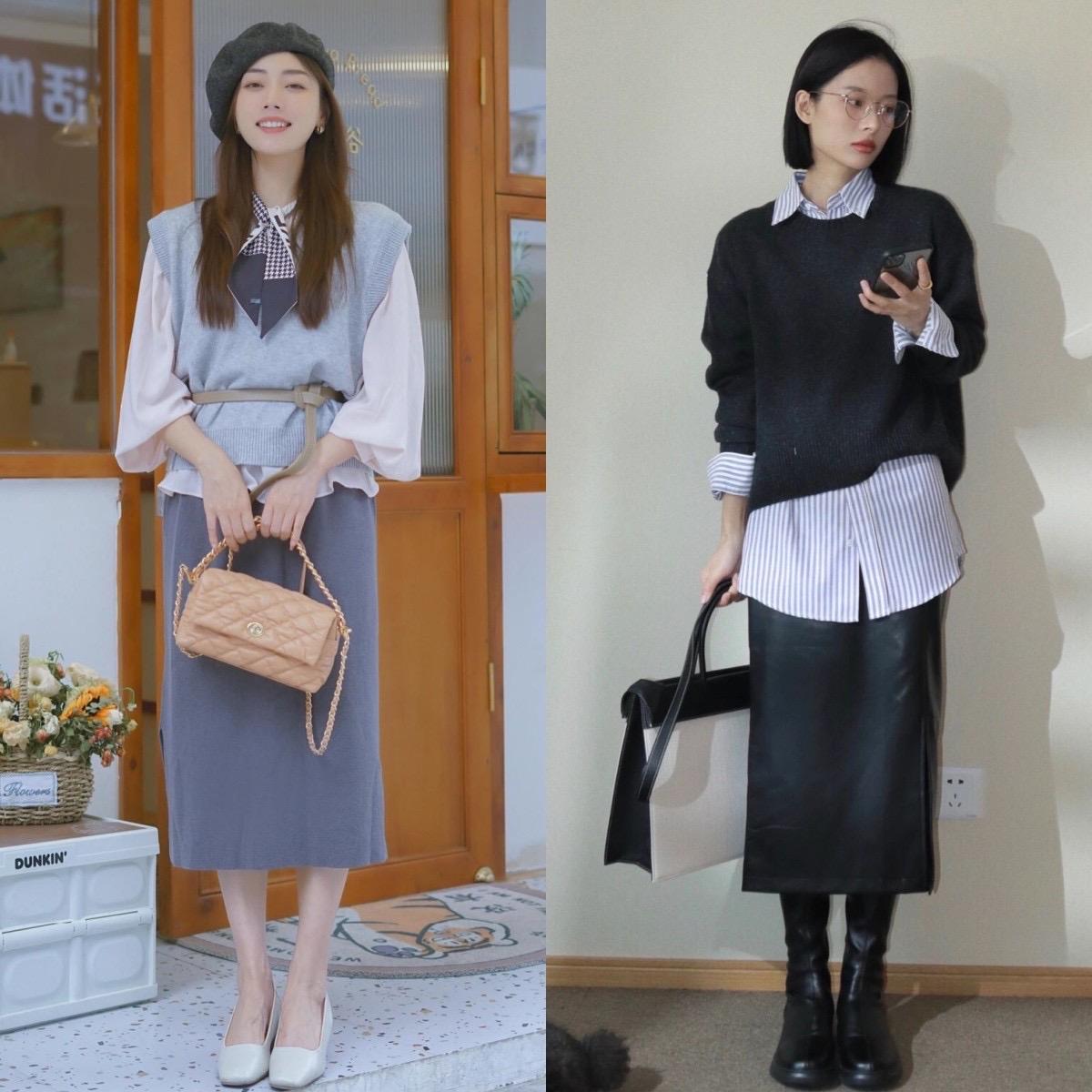 30+的女人，建议穿“裙子+平底鞋”，时髦百搭，舒适还不累脚