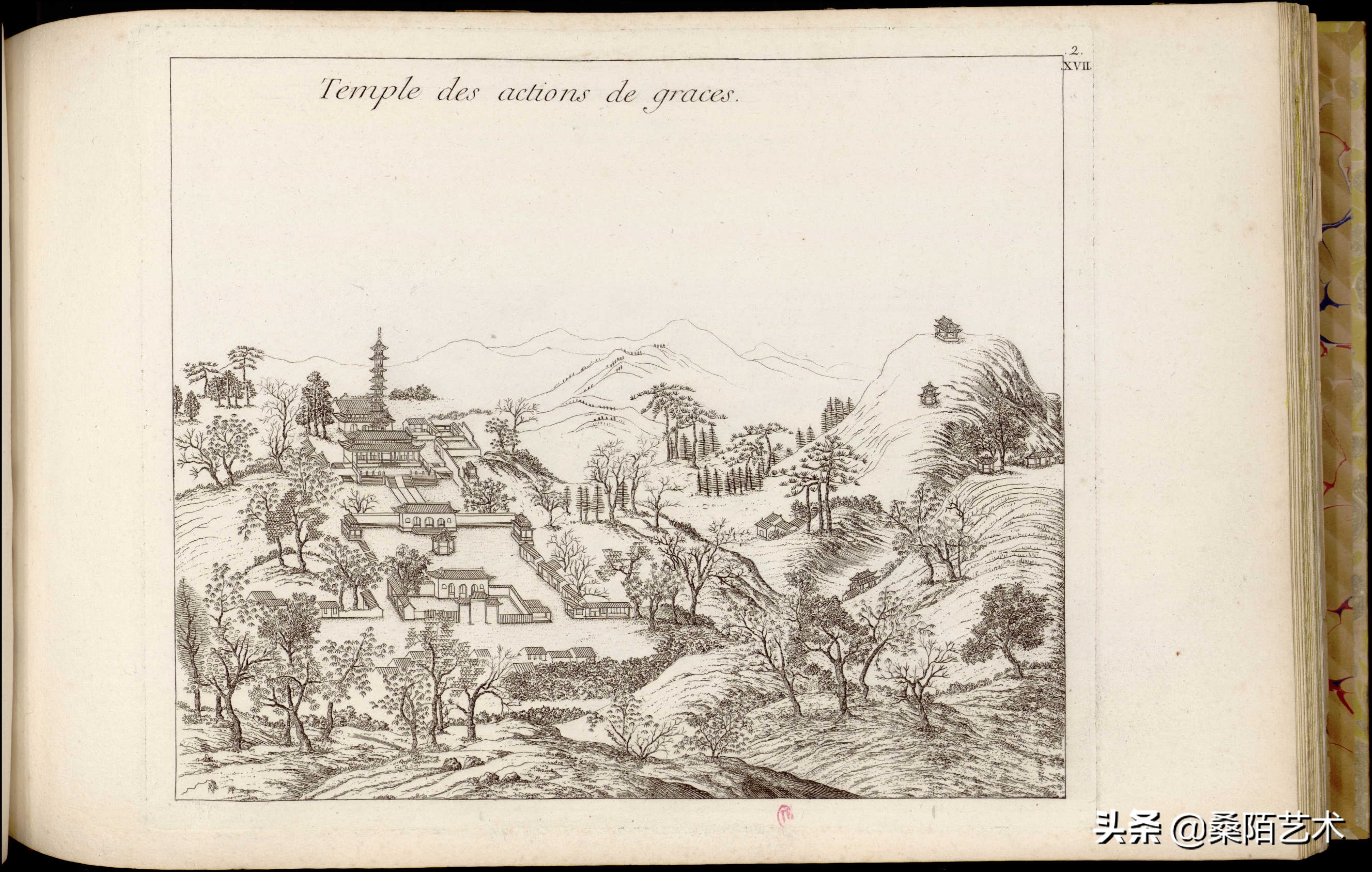 中国古典园林铜版画图片,1788年绘制的97幅中国园林铜版画