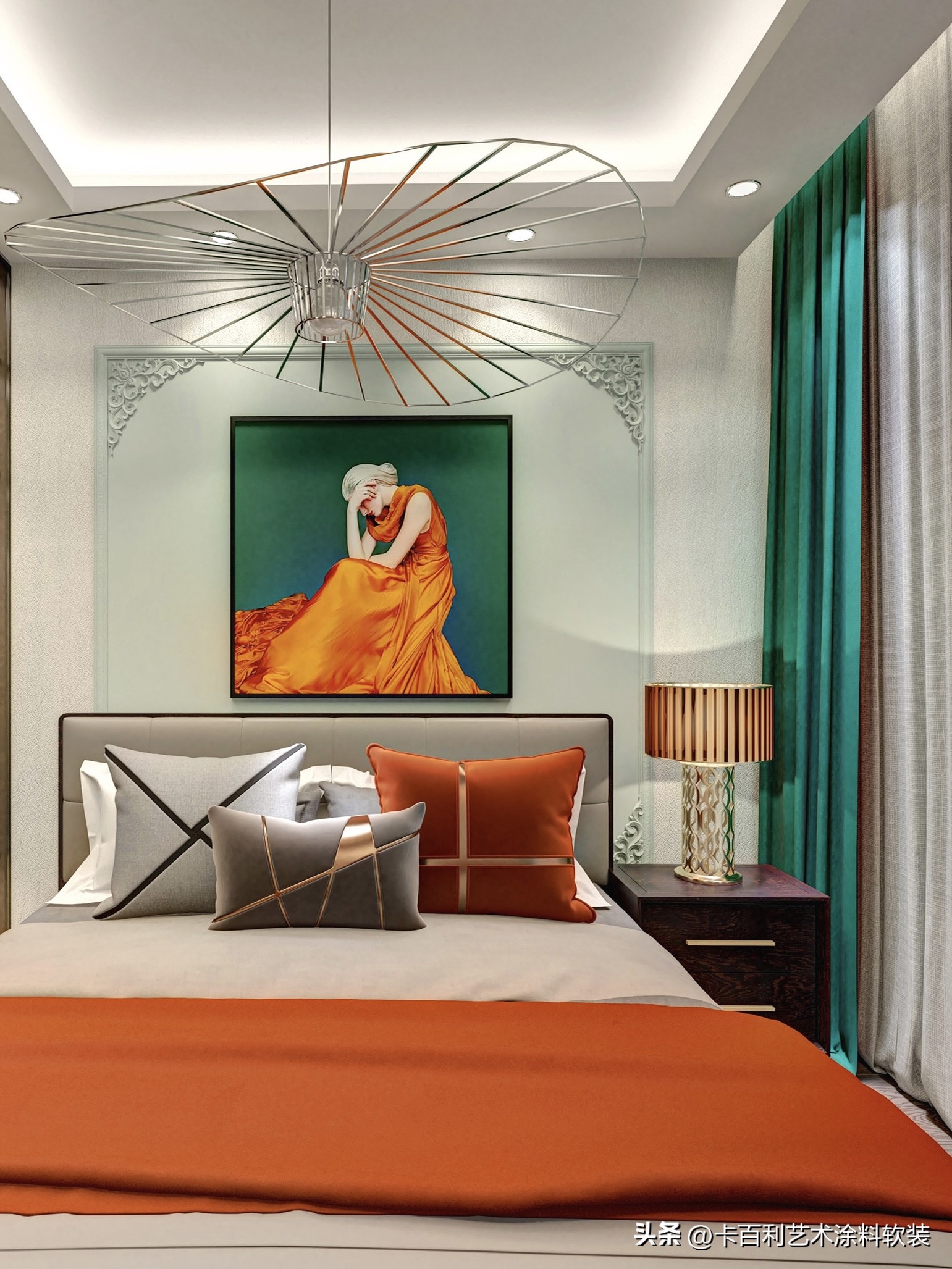 艺术漆大厅用什么颜色窗帘,墙漆颜色与窗帘颜色的搭配