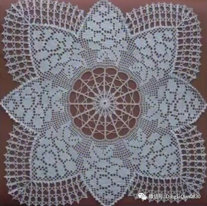针织桌布图案大全图解,编织桌布图案花边