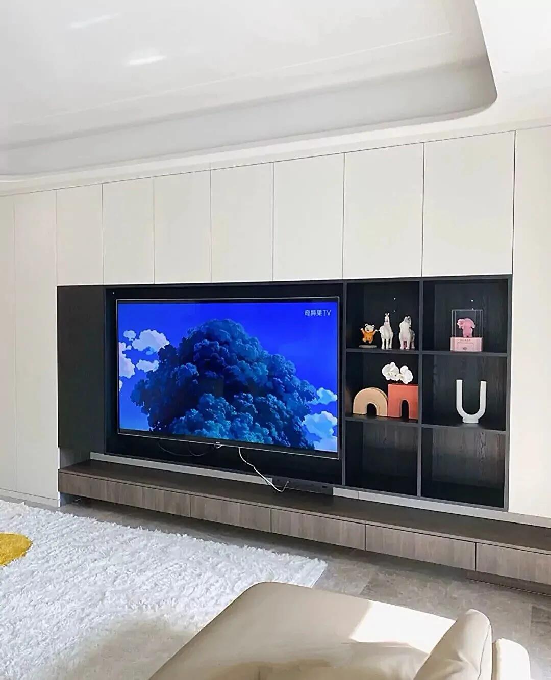 客厅边柜2023最新款法式,2023电视背景柜高端大气上档次