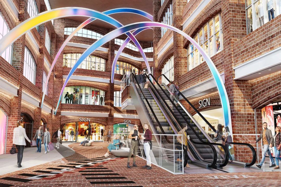 天津北辰王府井购物中心装修工程,天津购物中心商业空间设计