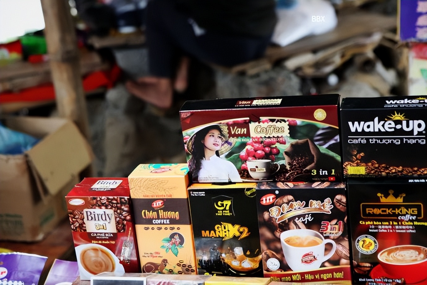 中越边境越南的露天集市,高平集市