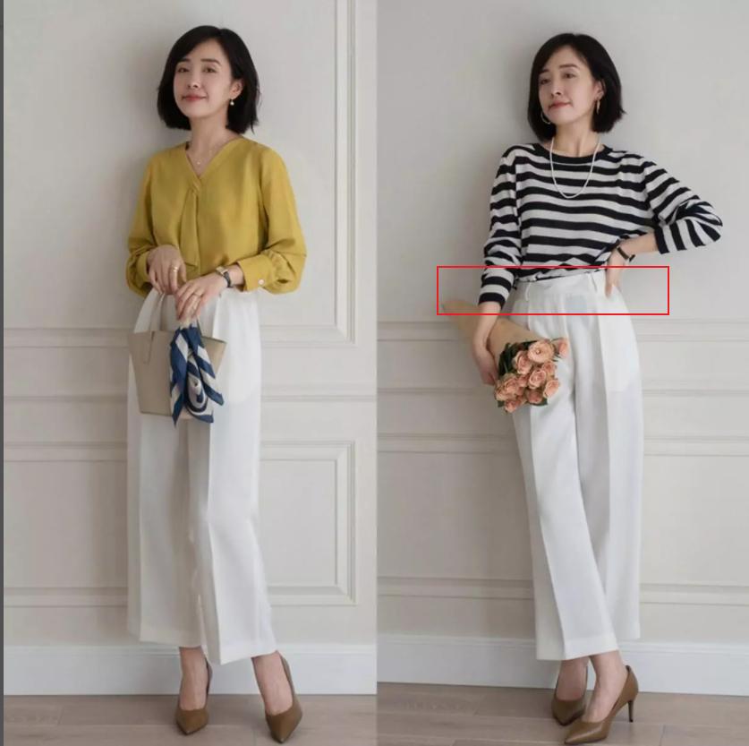 洋气七分阔腿裤适合40岁的人穿,谁说小个子女人不适合穿阔腿裤