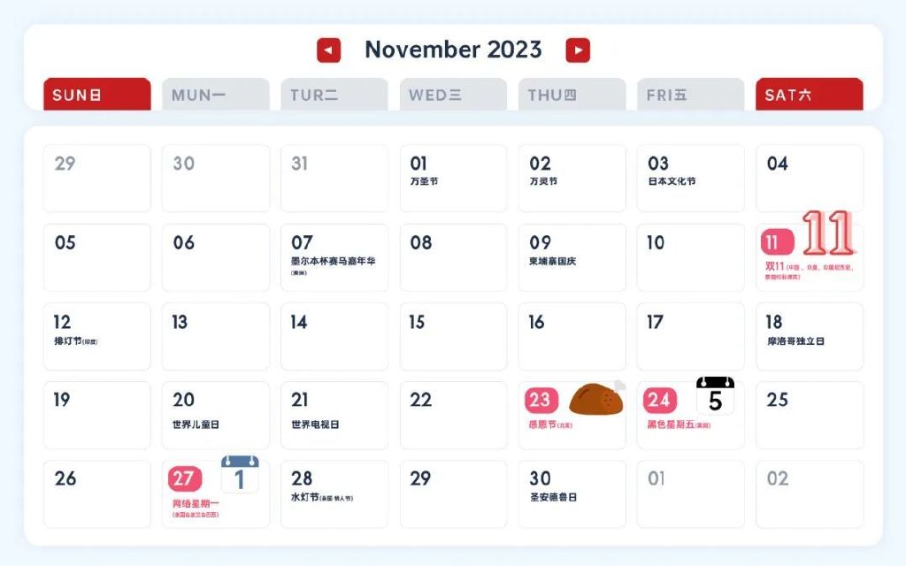 2025年跨境电商营销日历大全,跨境电商重点营销节日盘点及思路