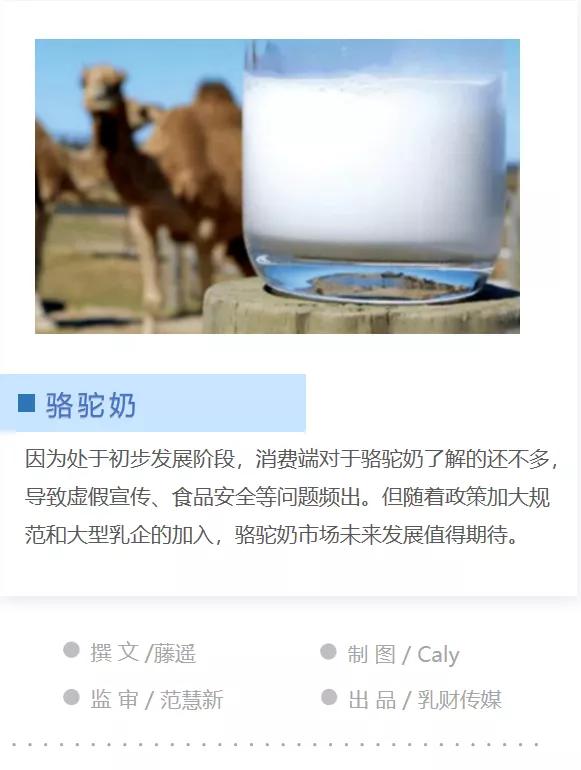 乳企龙头稳中向好,骆驼奶企业