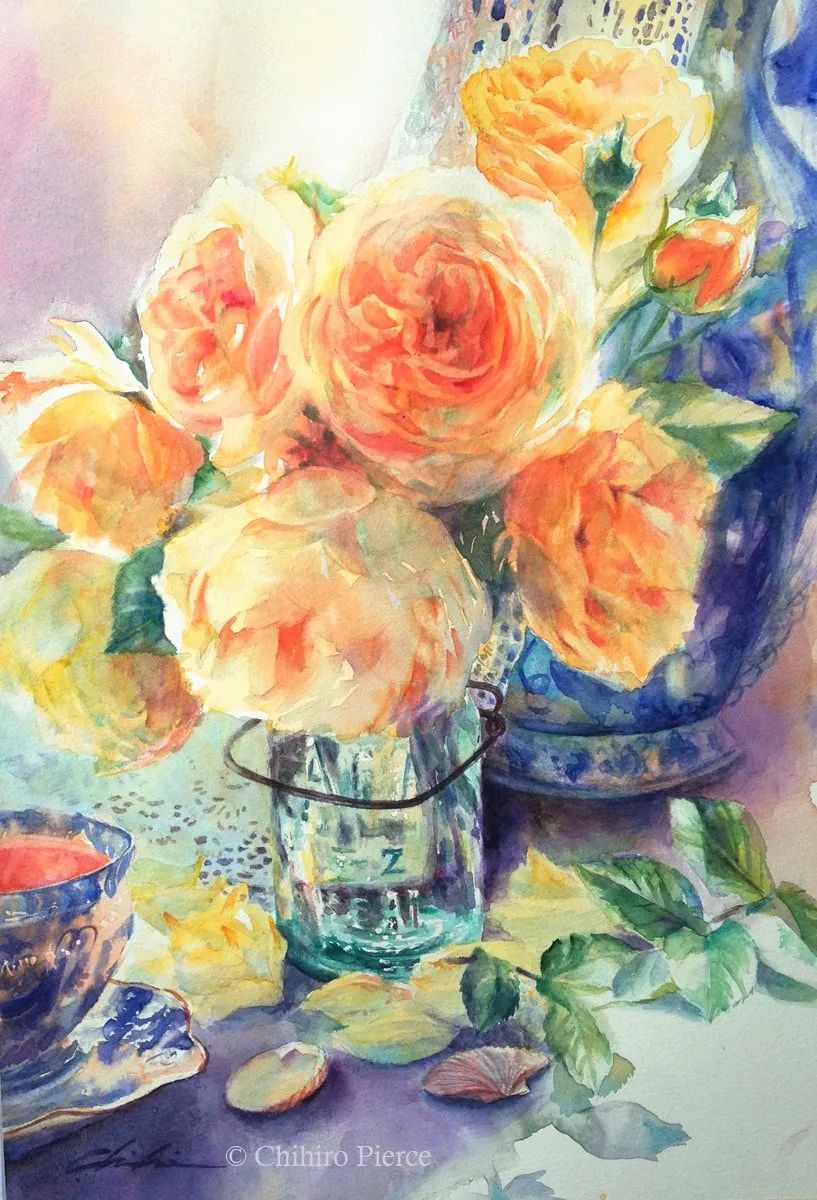 日本美少女工笔画家,日系女画家作品