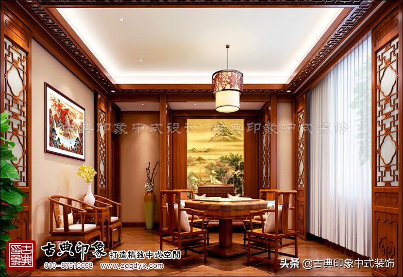 中式风酒店装修设计,宫廷中式装修效果