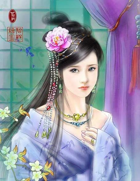 精美手绘手机壁纸古装演员,唐嫣古装高清壁纸