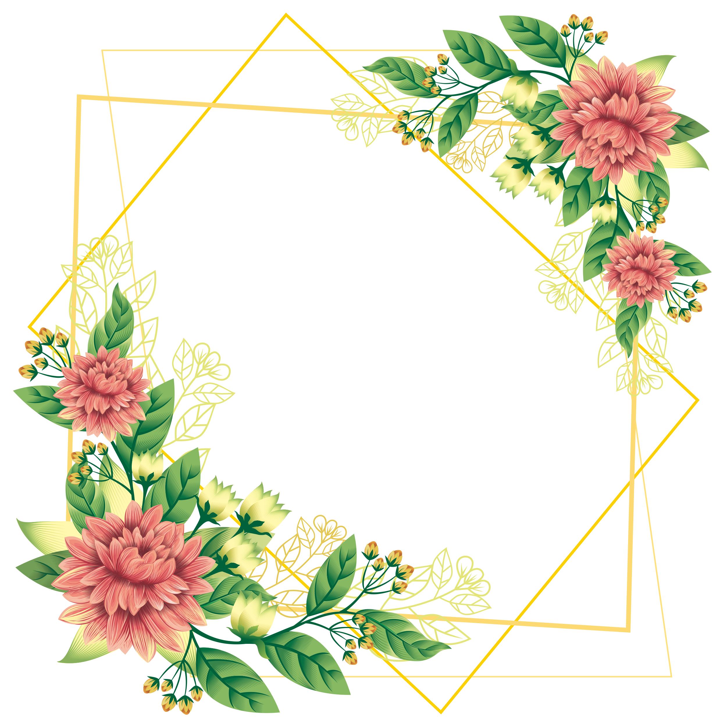 漂亮的彩色边框图片大全,好看的绿叶边框