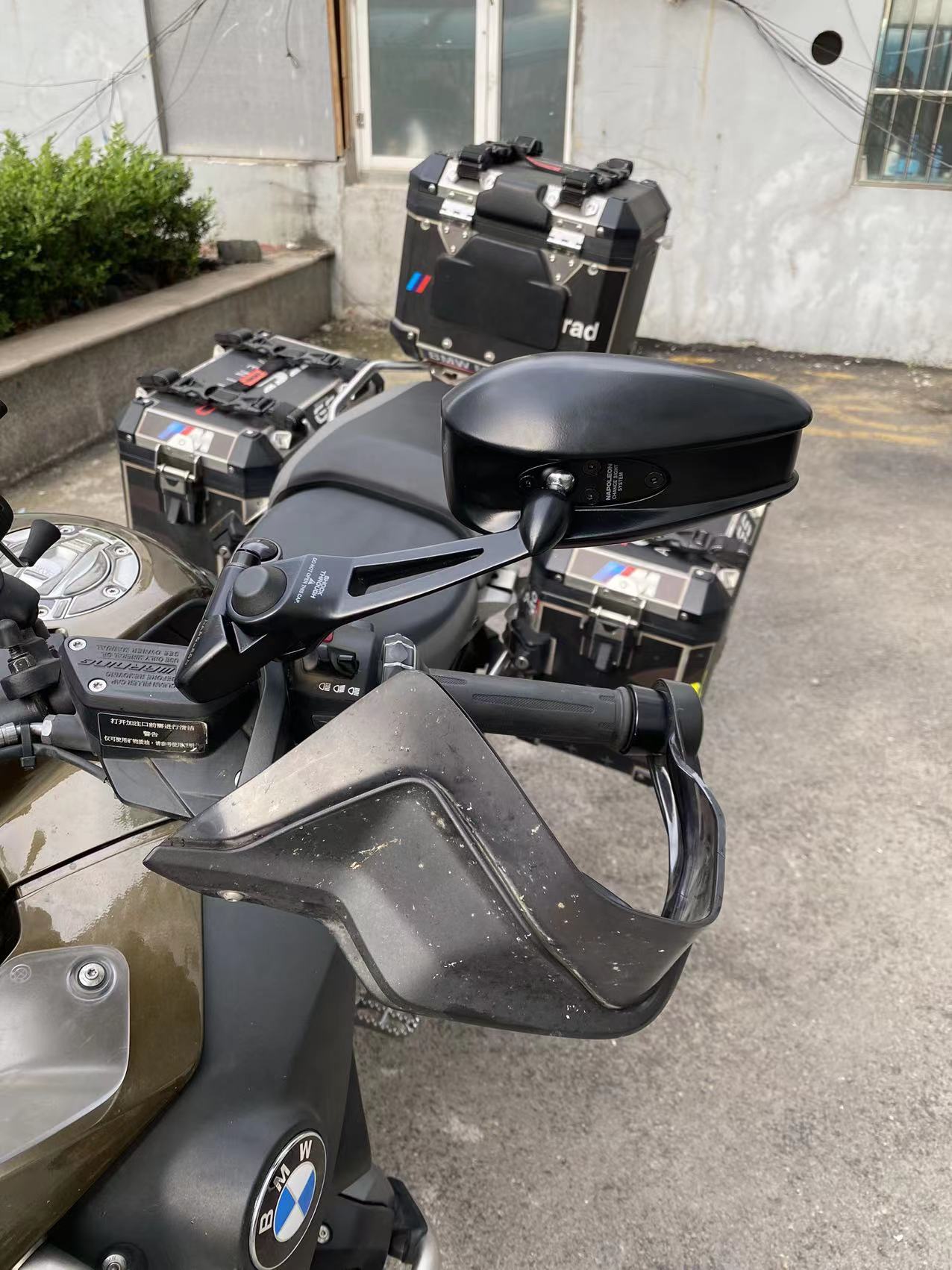 宝马1250adv四十周年纪念版反光镜,宝马1250adv反光镜拆卸