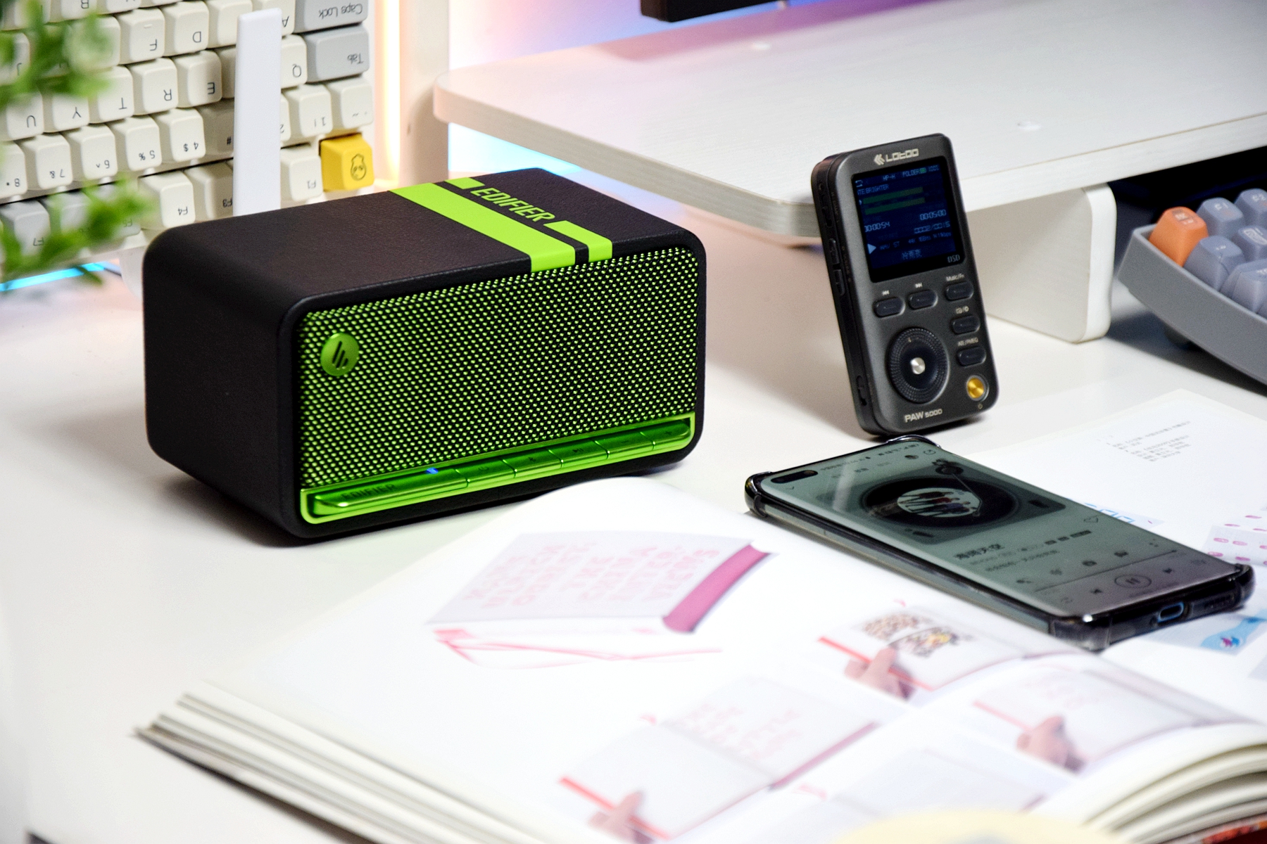 桌搭蓝牙氛围音响,漫步者m230蓝牙音箱