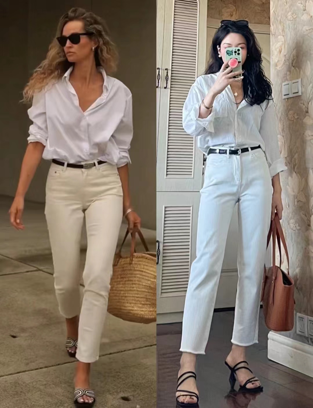 白裤子配什么颜色的上衣好看,白裤子配什么上衣好看夏季女