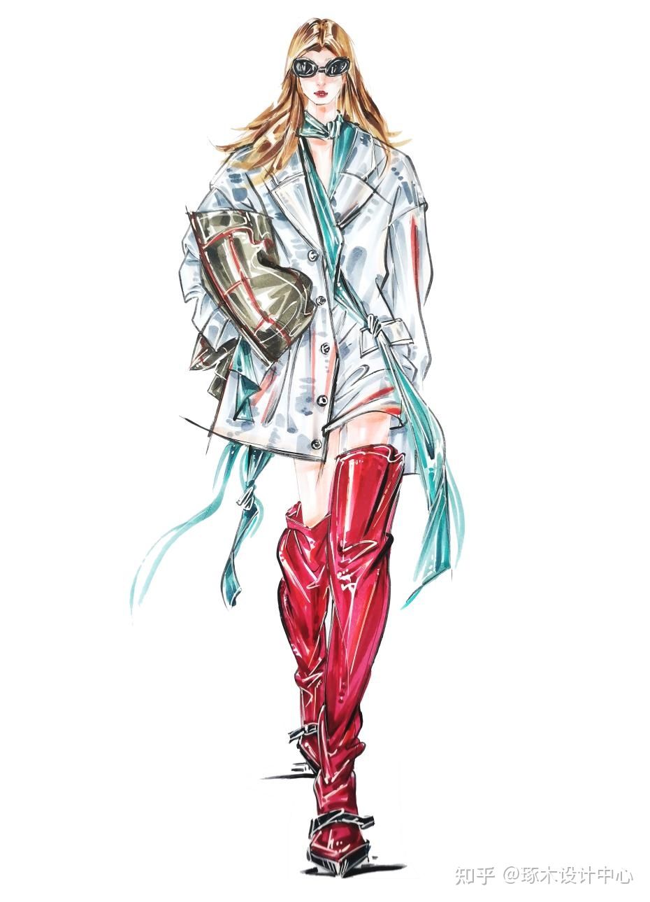 服装设计手绘图怎么学,2021北服服装设计考研手绘题