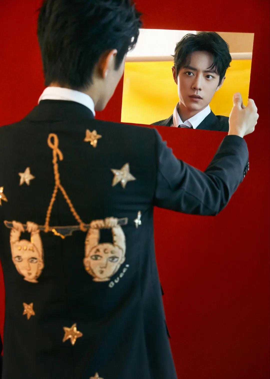 肖战近期活动造型,肖战微博之夜两套造型