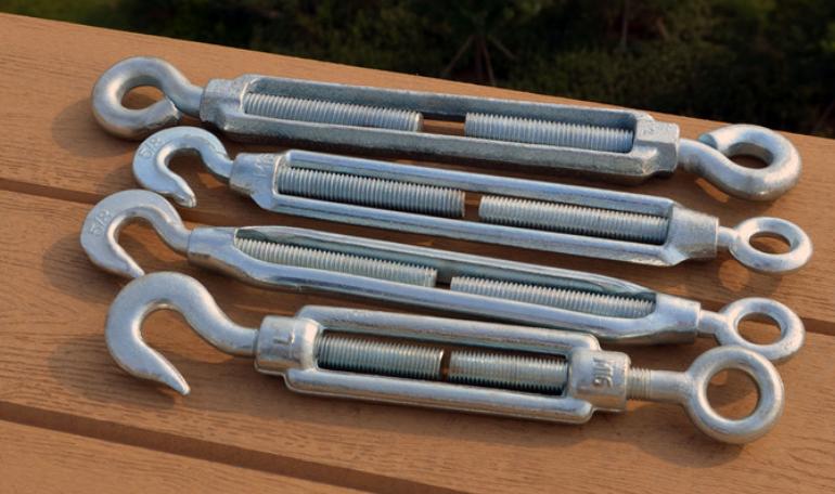 花篮螺丝如何固定防开,304不锈钢花篮螺丝收紧器使用方法