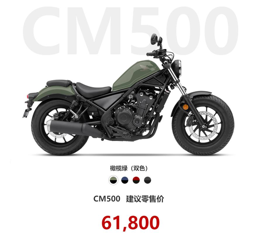 本田调整CM500价格为61800元，虽然怒降10000元，但结果合情合理