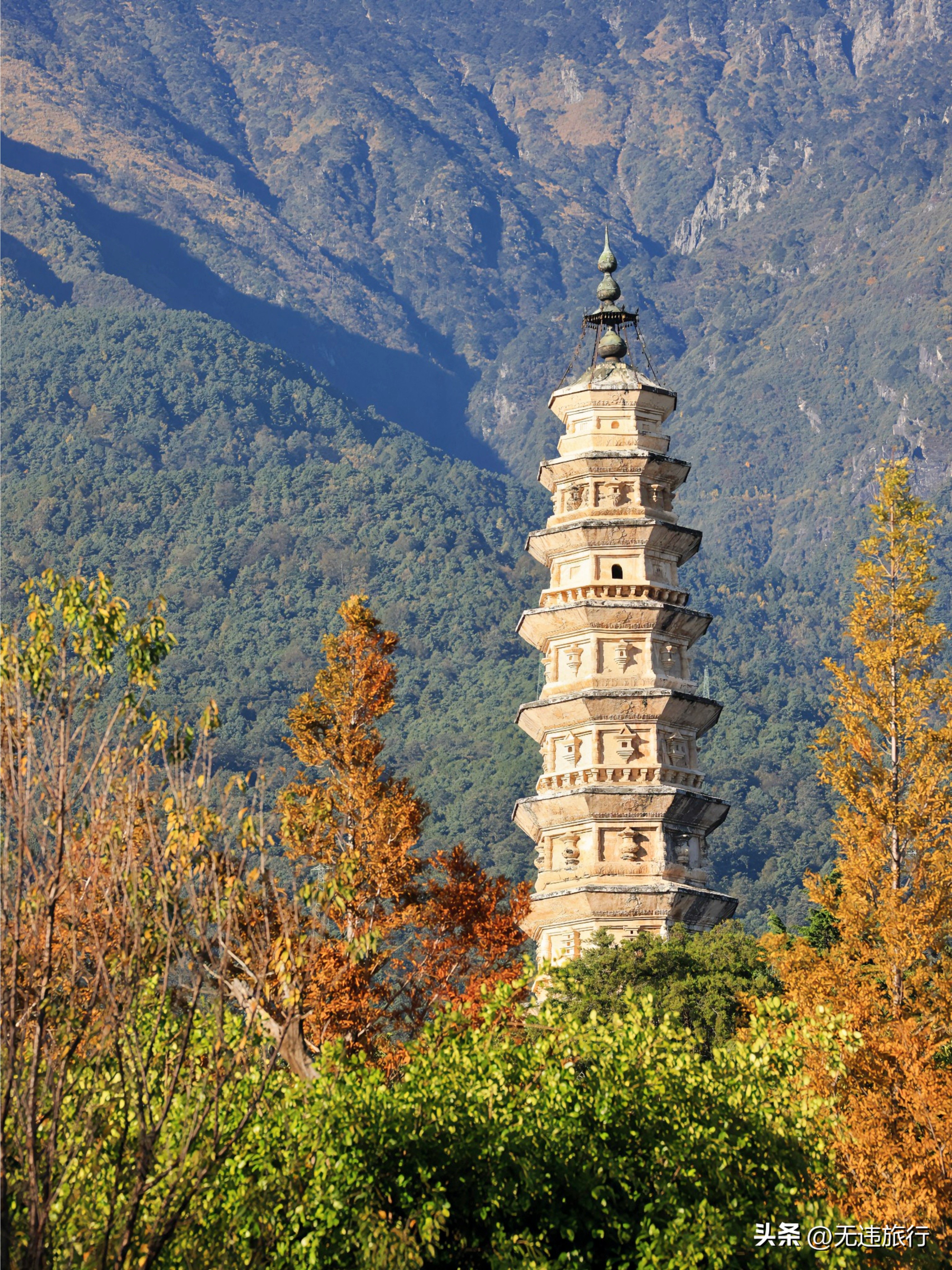 大理古城银杏叶美景,大理崇圣三塔附近景点