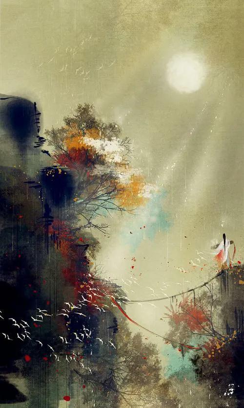 江上清风与山间明月图,惟江上之秋风与山间之明月意思