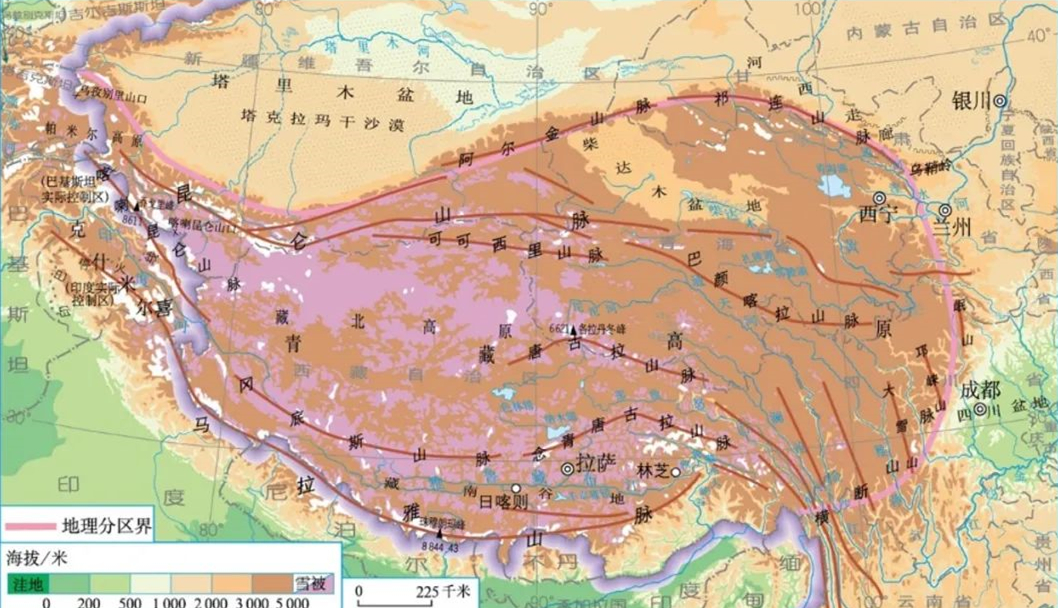 中国哪些地方是以山川河流划分,哪些省从古至今地图没变过