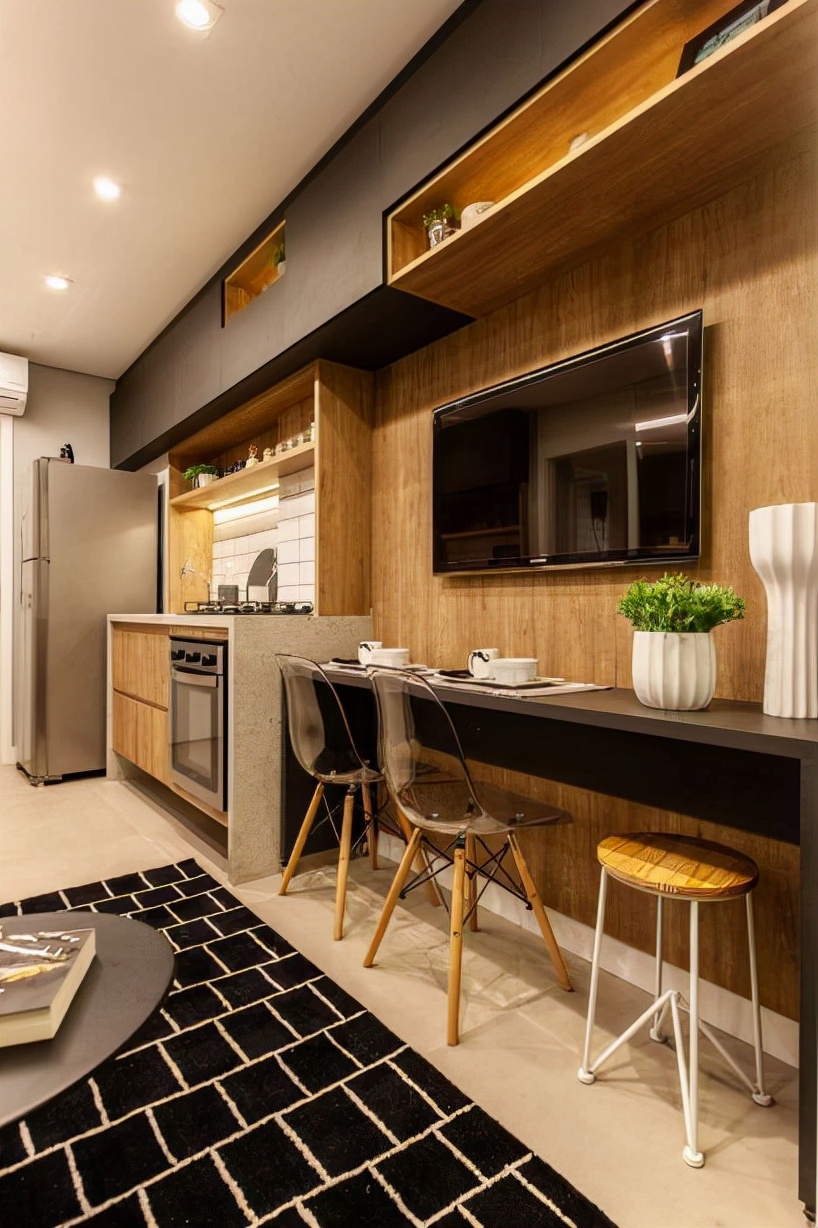 厨房改造开放式厨房加吧台,厨房改造半开放式厨房加吧台