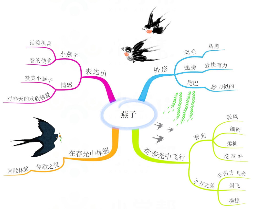 三年级语文大自然的声音思维导图,三年级上册语文整本书的思维导图