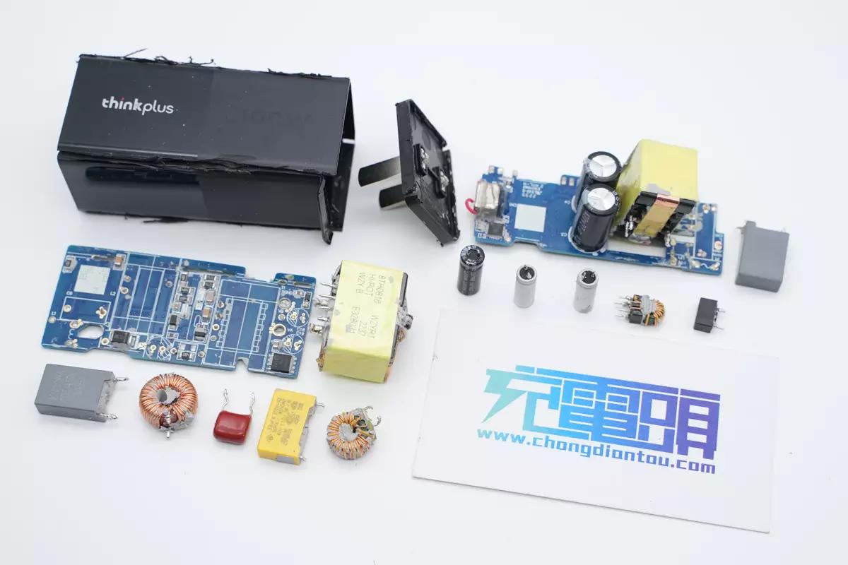 thinkplus45w快充拆解,联想thinkplus135w充电器评测