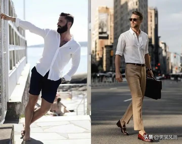 男士衬衫黑色搭配什么颜色裤子,白色衬衫搭配什么颜色裤子好看男