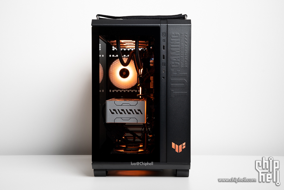 华硕tufgaminggt502弹药库白色,华硕gt502机箱黑橙搭配
