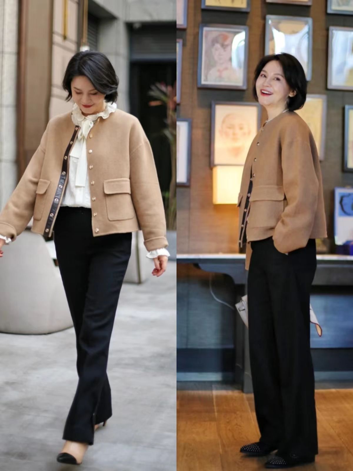 40岁女人穿衣搭配气质外套,60岁的女人穿衣服怎么搭配好看