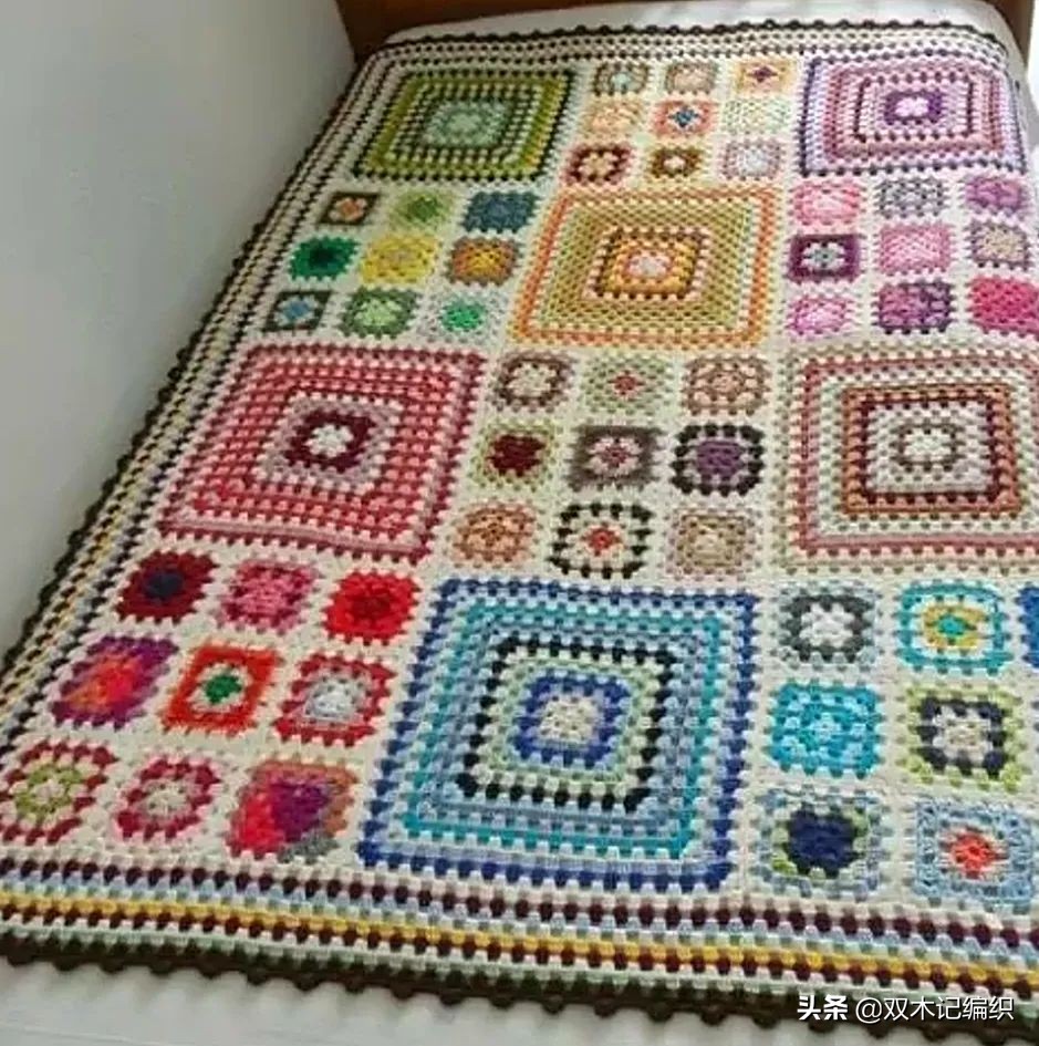 纯色手工编织毯子教程图解,针织毯子紫色和蓝色哪个好