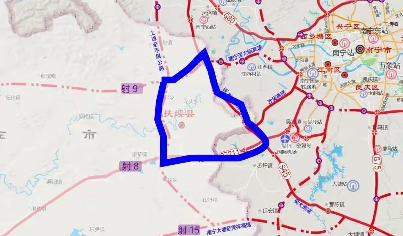 广西南宁离崇左有多远,崇左南宁距离