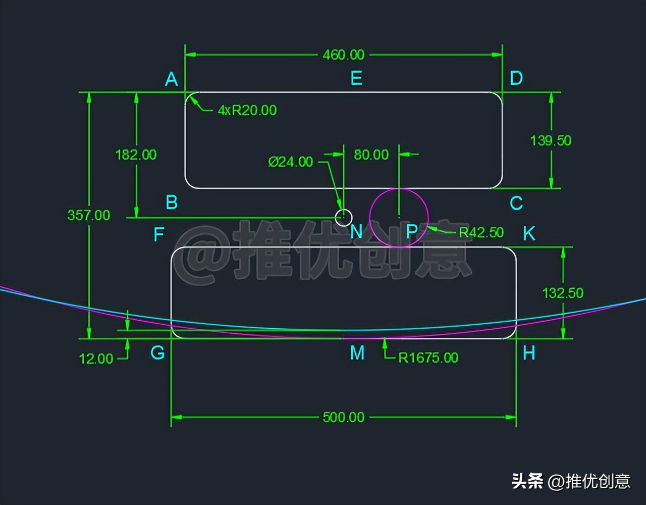 无需辅助线，使用各种高效定位技巧绘图cad教学cad画图CAD练习题