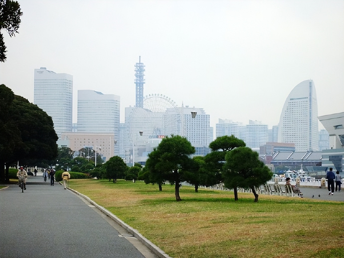 日本唐人街游玩,日本横滨山下公园风景