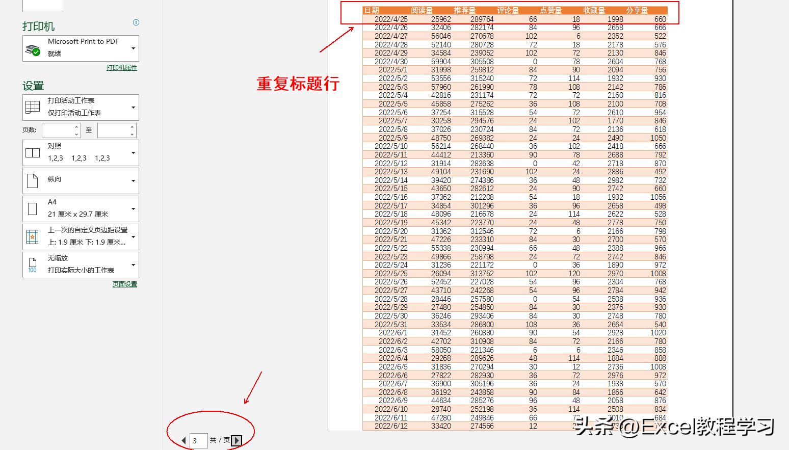 excel表格表头重复打印怎么操作,如何实现excel表格表头重复打印