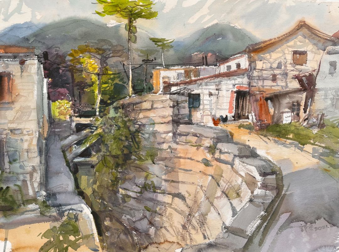 郭宁油画水彩画作品集,诗情画意