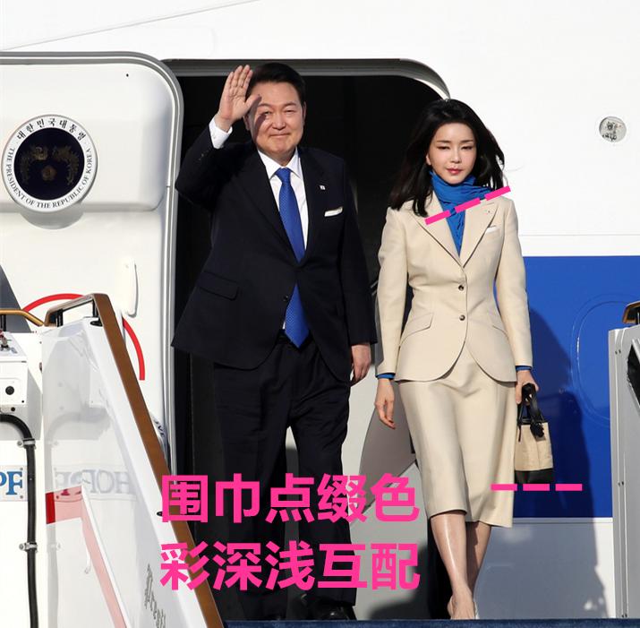 韩国第一夫人金建希着装图片,尹锡悦金建希访问阿联酋
