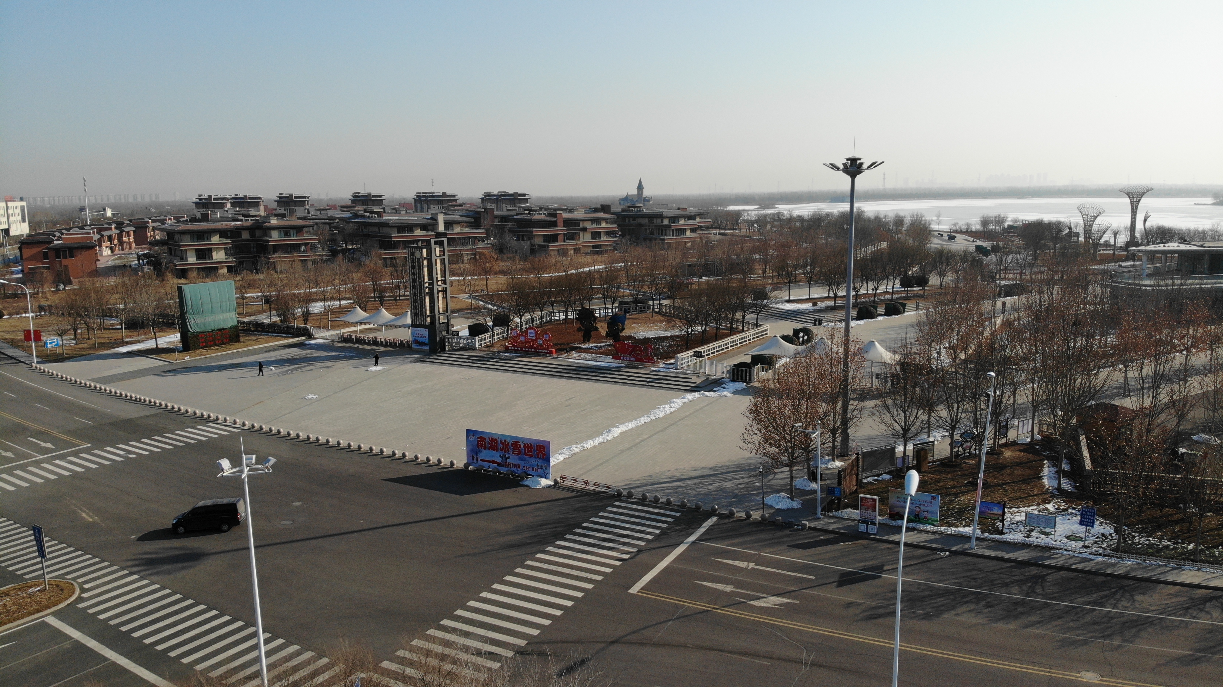 南湖公园武清区游玩,武清南湖公园四月初景色